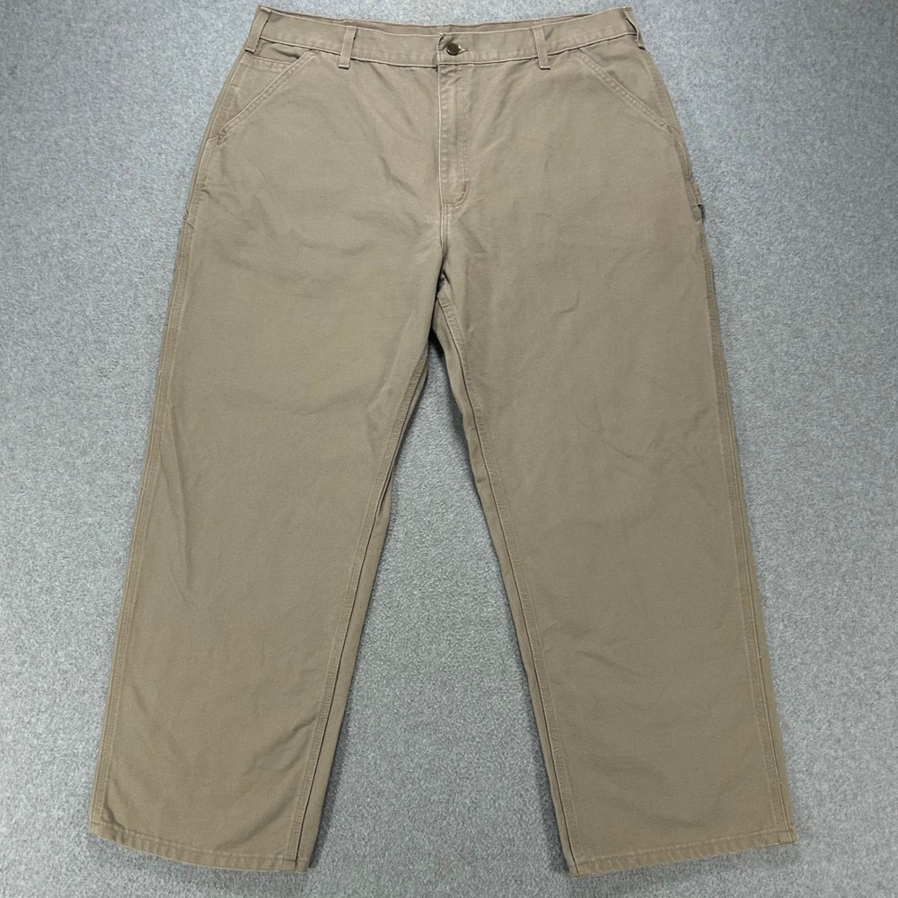 Carhartt Carpenter Pants Mens 38x29 Tan Workwear Streetwear